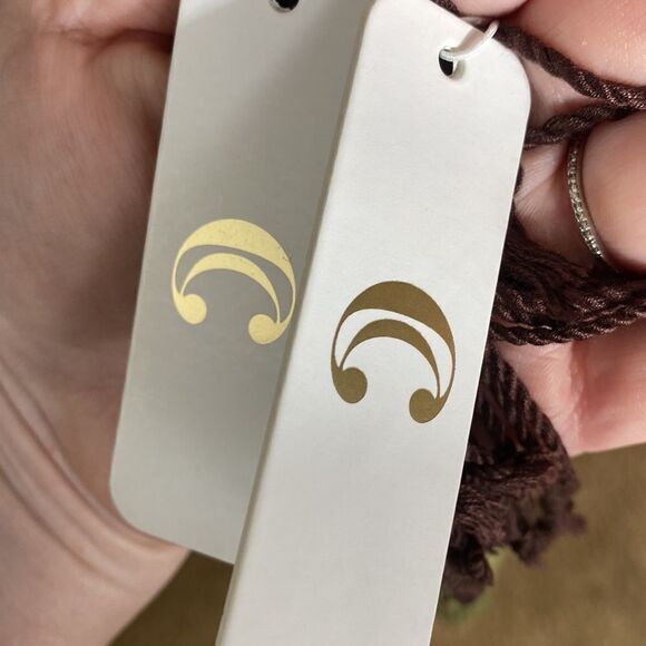 Charming Charlie (2) fringed scarves nwt Goblincore earthy neutrals - Picture 3 of 4